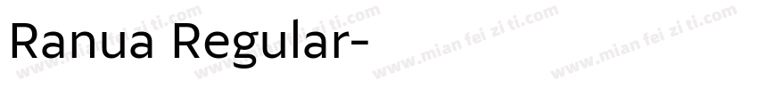 Ranua Regular字体转换